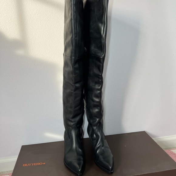 BUTTERO OVER THE KNEE  LEATHER BOOTS - Picture 8 of 16